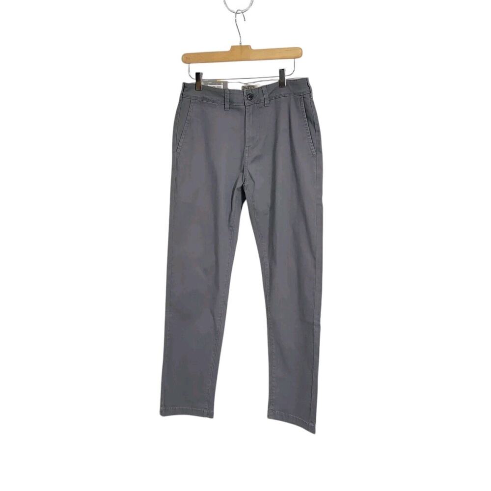 Falls Creek Gray Flat Front Straight Leg Stretch Chino Pants Size 36x30 NWT